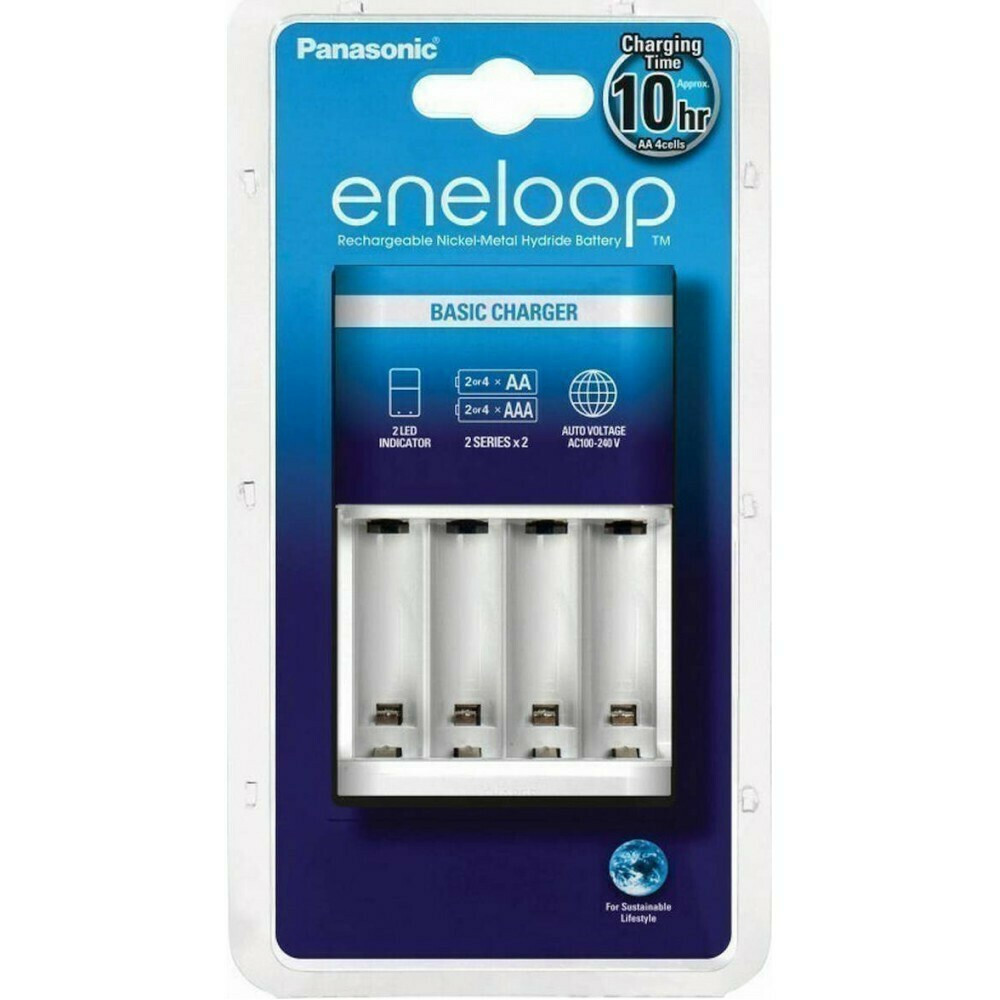 Panasonic Eneloop Basic BQ-CC51 Φορτιστής 4 Μπαταριών Ni-MH Μεγέθους AA/AAA