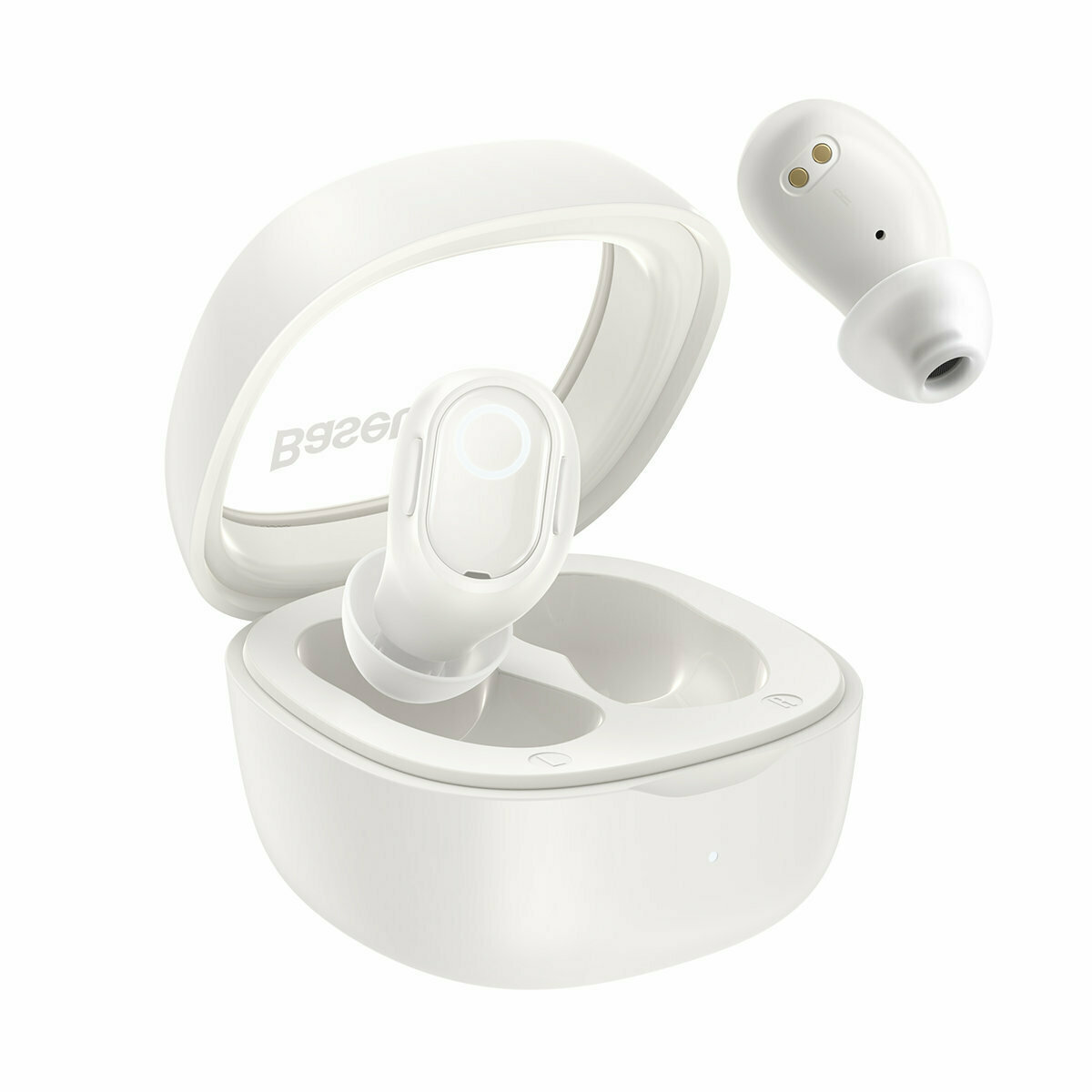 Baseus Bowie WM02 In-ear Bluetooth Handsfree Ακουστικά με Θήκη Φόρτισης Λευκά - Image 2