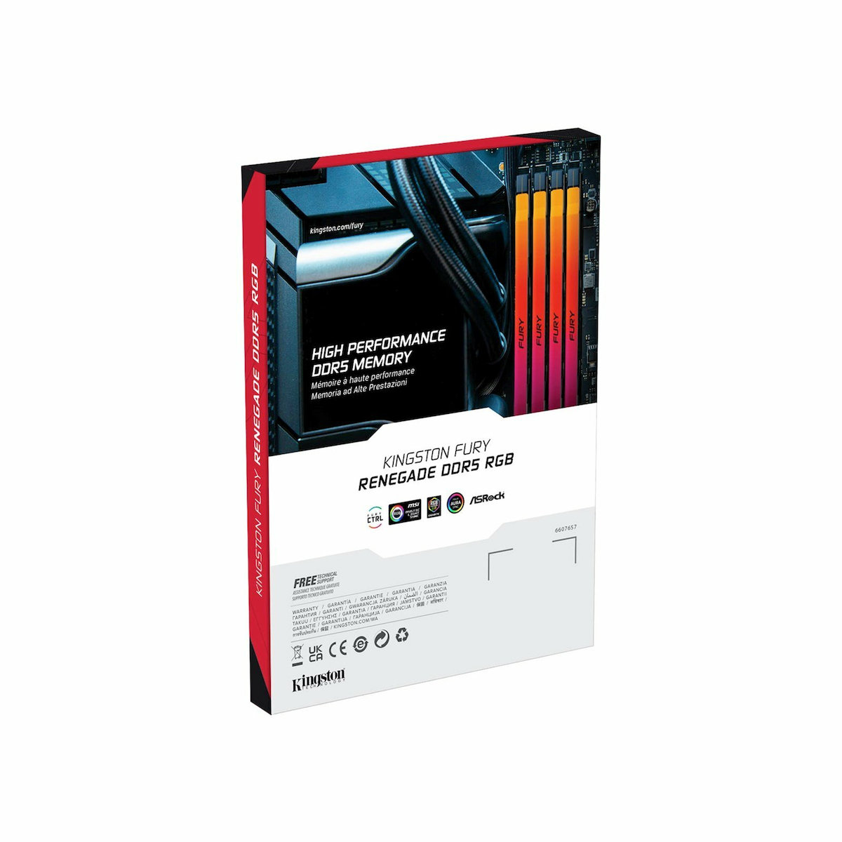 Kingston Fury Renegade RGB DDR5 32GB RAM με 2x16GB Modules και Ταχύτητα 6000 για Desktop KF560C32RSAK2-32 - Image 3