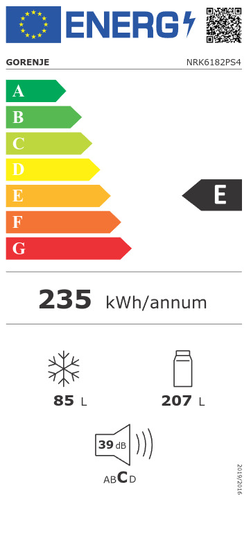 Gorenje Ψυγειοκαταψύκτης 292lt NoFrost Υ178.5xΠ59.5xΒ59εκ. Inox NRK6182PS4 - Image 3