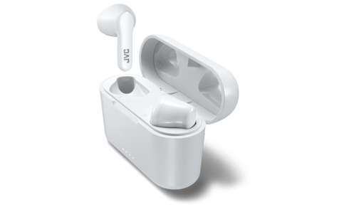 JVC HA-A3T Earbud Bluetooth Handsfree Ακουστικά με Αντοχή στον Ιδρώτα και Θήκη Φόρτισης Λευκά - Image 2