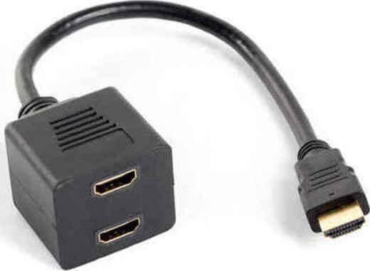 Lanberg HDMI male σε HDMI female 1τμχ (AD-0019-BK)