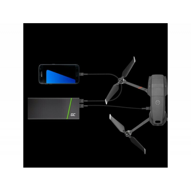 Green Cell PowerStream Braided USB 2.0 Cable USB-C male - USB-A 60W Μαύρο 2m (KABGC19) - Image 6