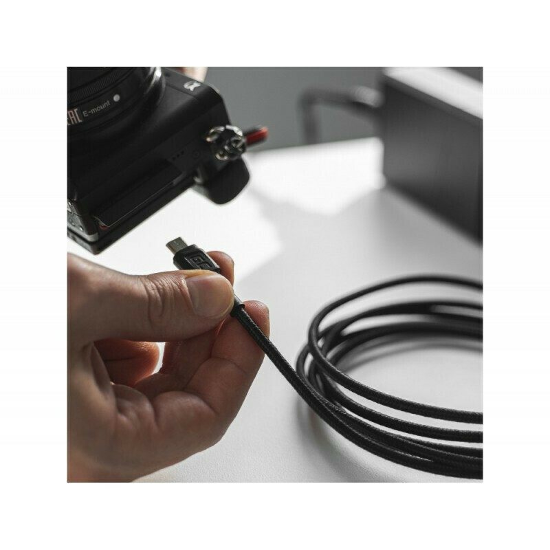 Green Cell PowerStream Braided USB 2.0 Cable USB-C male - USB-A 60W Μαύρο 2m (KABGC19) - Image 3
