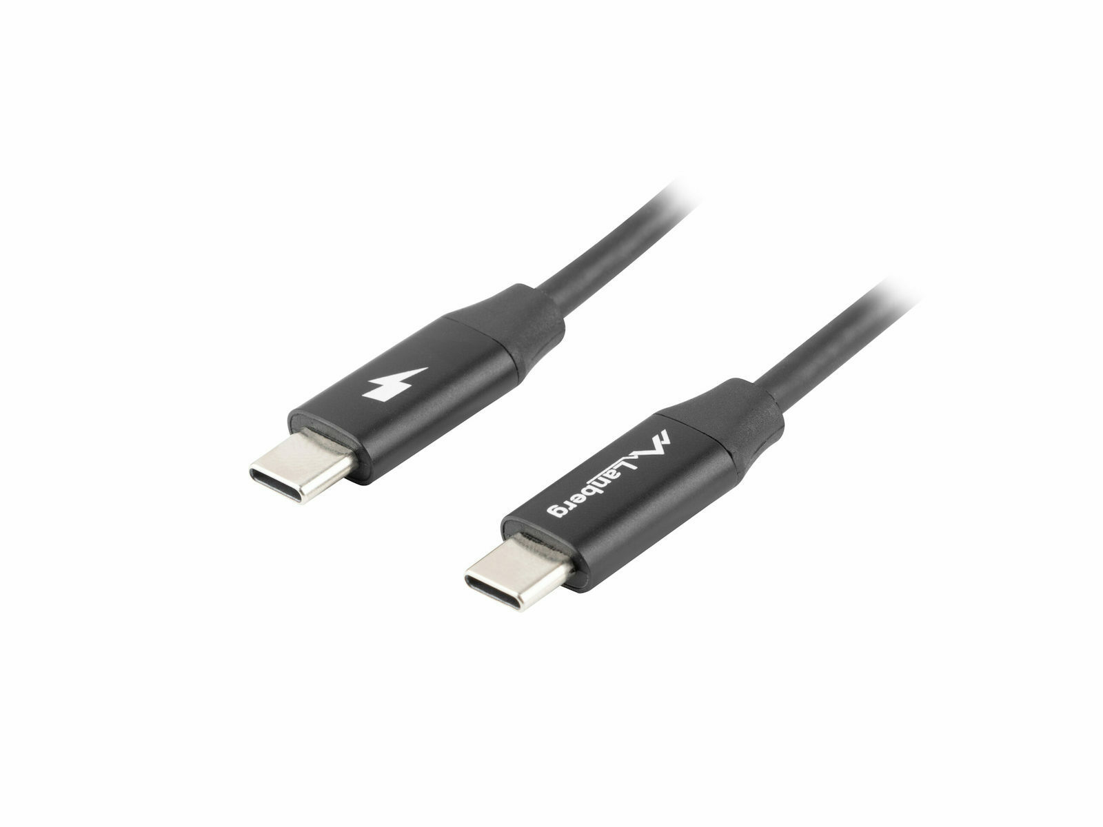 Lanberg USB 2.0 Cable USB-C male - USB-C 60W Μαύρο 1.8m (CA-CMCM-40CU-0018-BK)