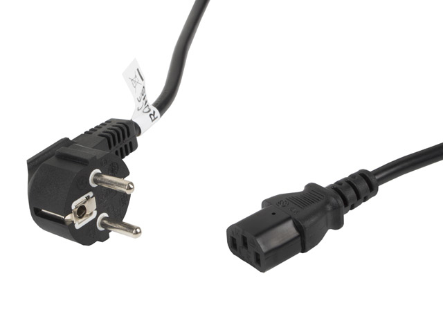 Lanberg IEC C13 - Schuko Cable 10m Μαύρο (CA-C13C-11CC-0100-BK) - Image 2