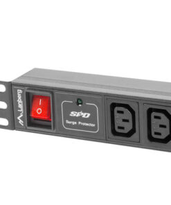 Alternative view of Lanberg Πολύπριζο Rack PDU 19" (1U, 10A, 10x IEC c13, 2m)