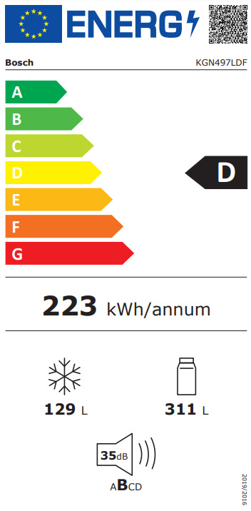 Bosch Ψυγειοκαταψύκτης 440lt Total NoFrost Inox KGN497LDF - Image 7