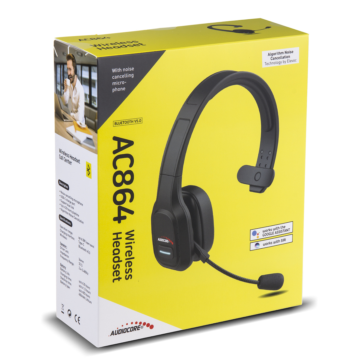 Audiocore Ασύρματα Over Ear Multimedia Ακουστικά με μικροφωνο και σύνδεση Bluetooth - Image 4