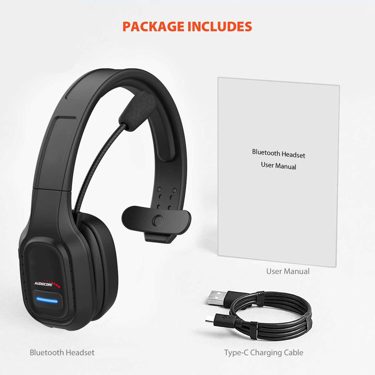 Audiocore Ασύρματα Over Ear Multimedia Ακουστικά με μικροφωνο και σύνδεση Bluetooth - Image 7