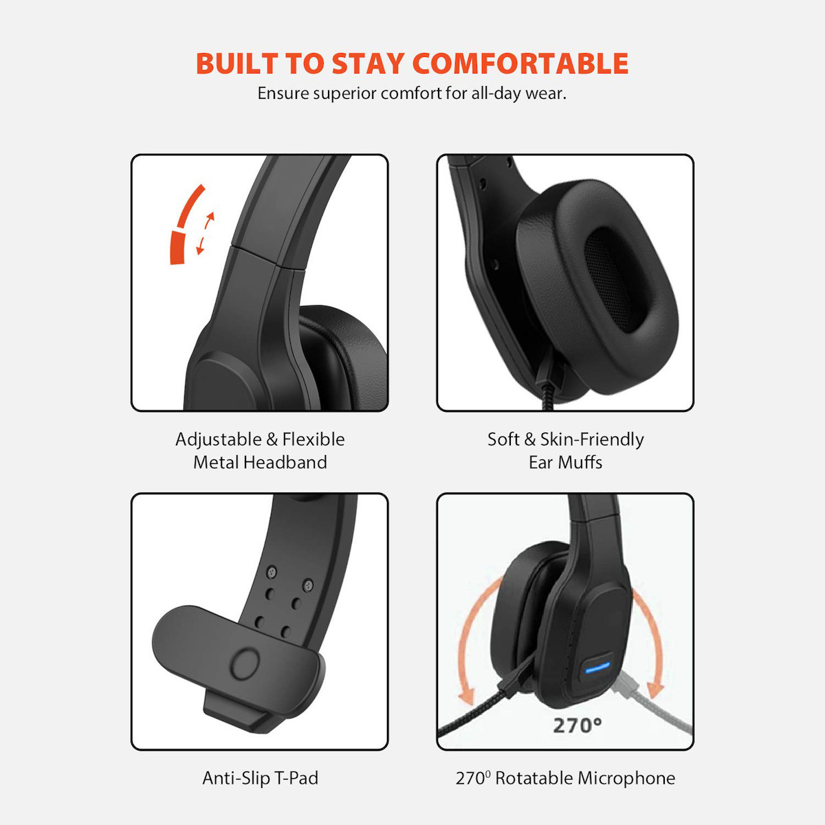 Audiocore Ασύρματα Over Ear Multimedia Ακουστικά με μικροφωνο και σύνδεση Bluetooth - Image 6