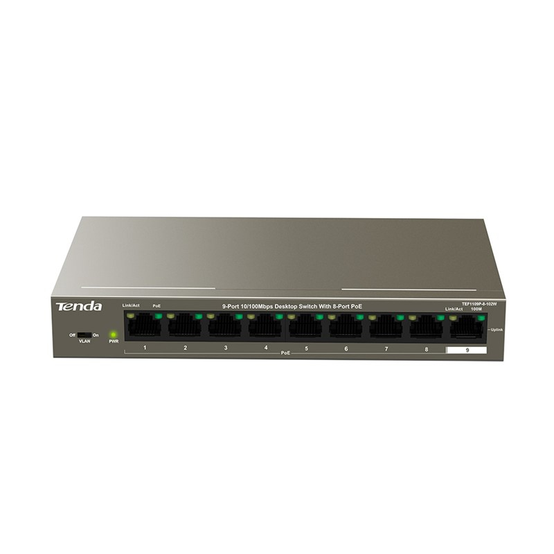 Tenda TEF1109P-8-102W Unmanaged L2 PoE+