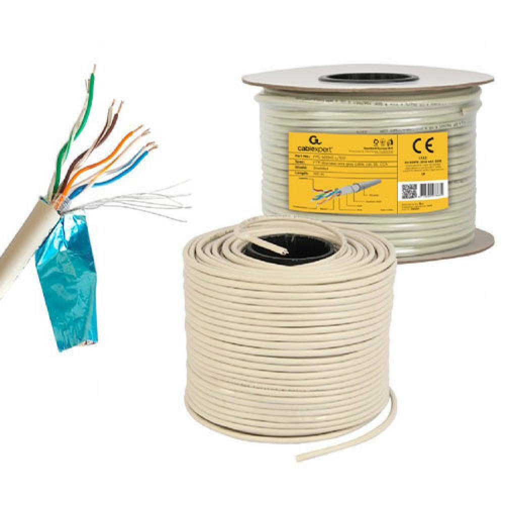 Cablexpert U/FTP (STP) Cat.5e Καλώδιο Δικτύου Ethernet χωρίς ακροδέκτες 100m Γκρι (FPC-5004E-L/100) - Image 2