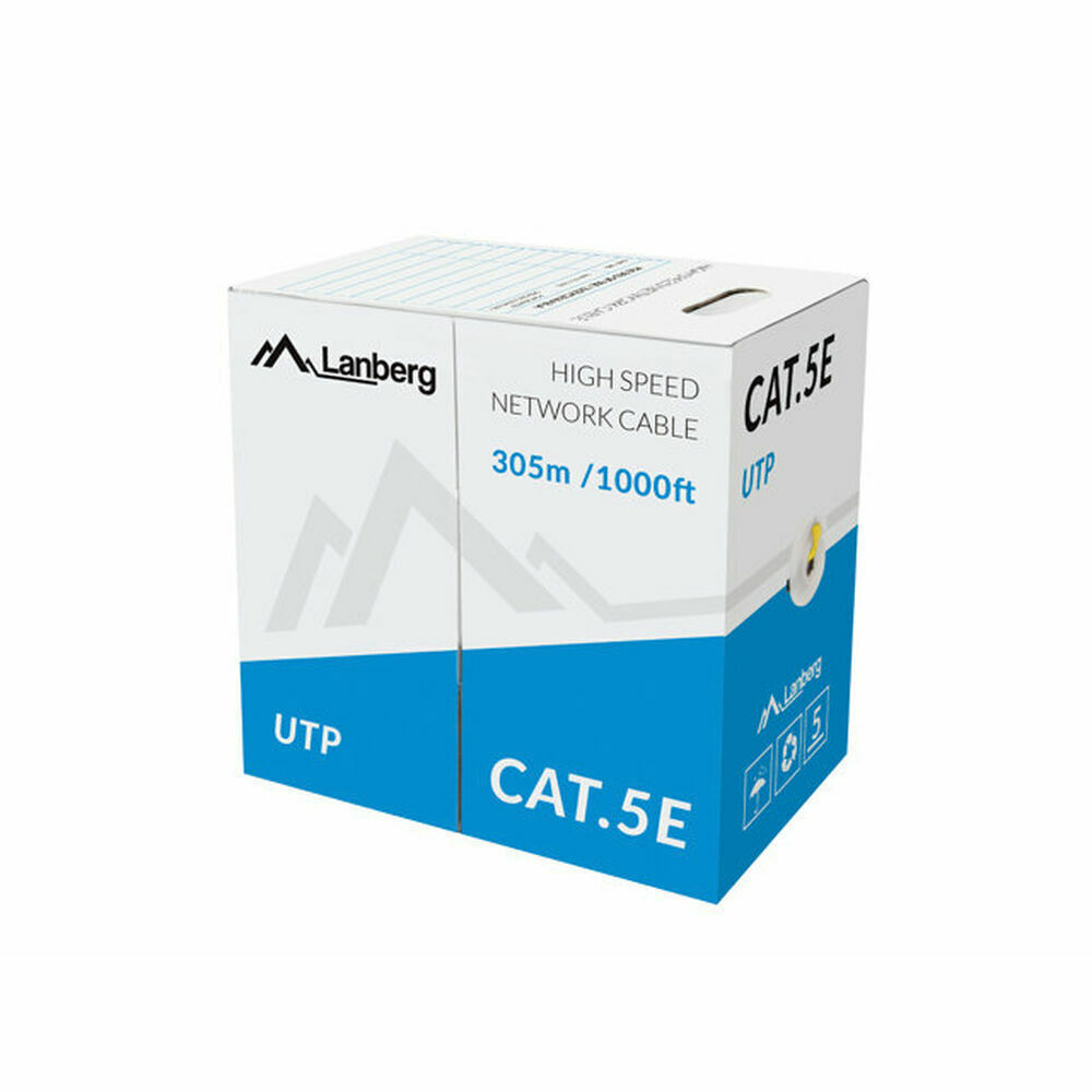 Lanberg U/UTP Cat.5e Καλώδιο Δικτύου Ethernet χωρίς ακροδέκτες 305m Κίτρινο (LCU5-10CC-0305-Y)