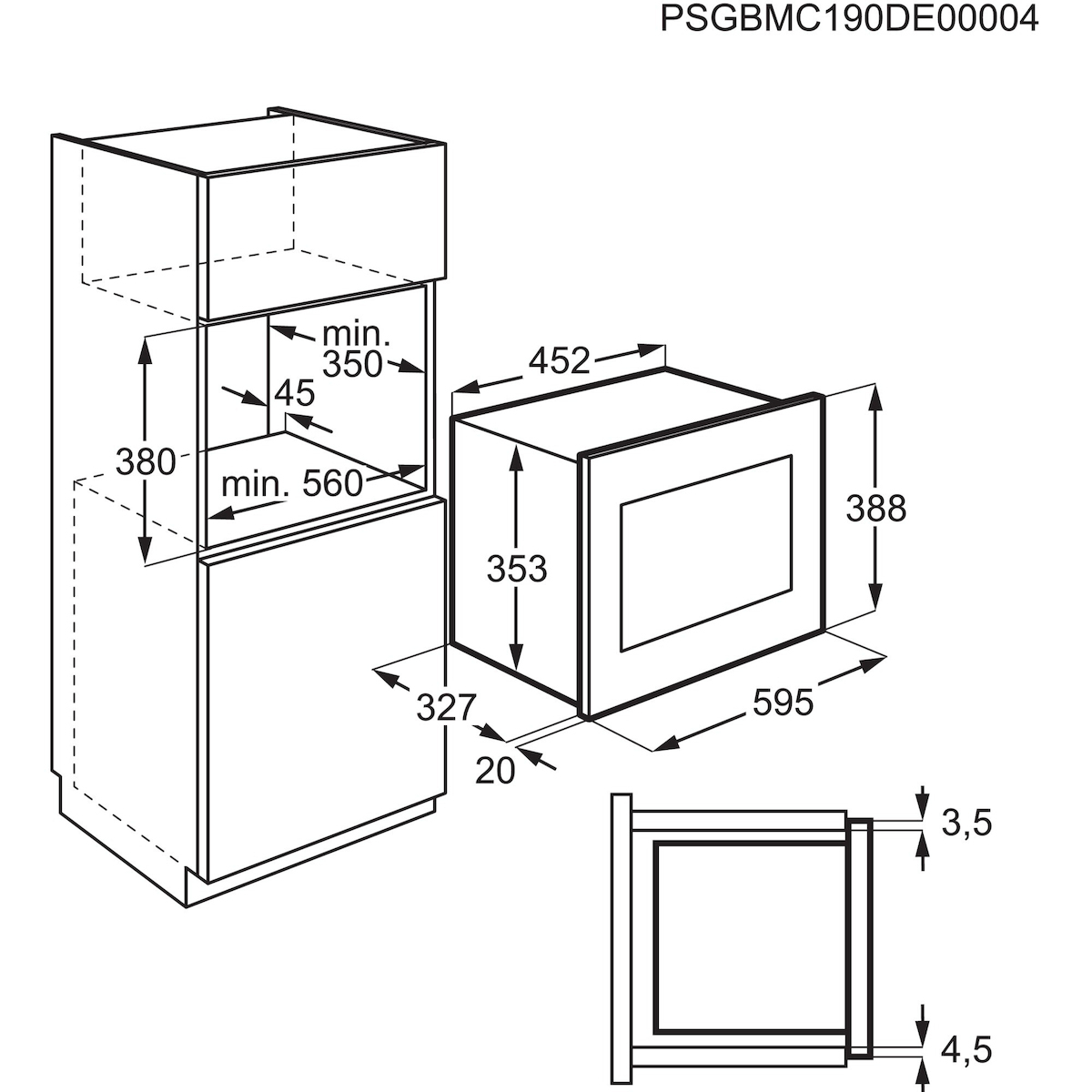 Electrolux LMS2203EMX Εντοιχιζόμενος Φούρνος Μικροκυμάτων 20lt Μαύρος - Image 9