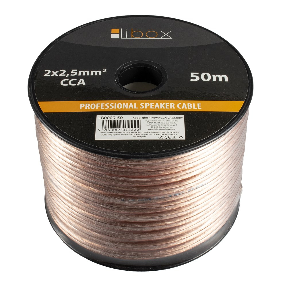 Libox Libox Καλώδιο Ηχείου Ατερμάτιστο 2x2,50mm 50m (LB0009-50)