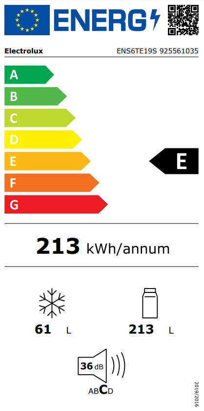 Electrolux Ψυγειοκαταψύκτης 274lt NoFrost Λευκός ENS6TE19S - Image 5