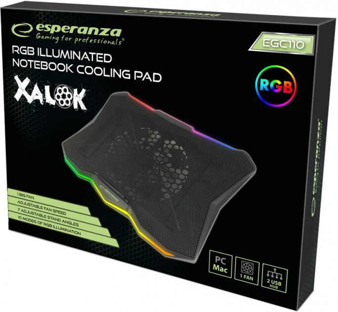Esperanza Xalok Cooling Pad με 1 Ανεμιστήρα και Φωτισμό - Image 7