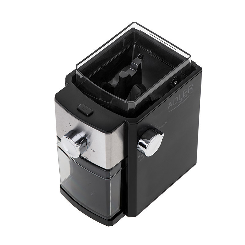 Adler AD-4448 Ηλεκτρικός Μύλος Καφέ 300W με Χωρητικότητα 250gr και 12 Επίπεδα Άλεσης Ασημί - Image 4
