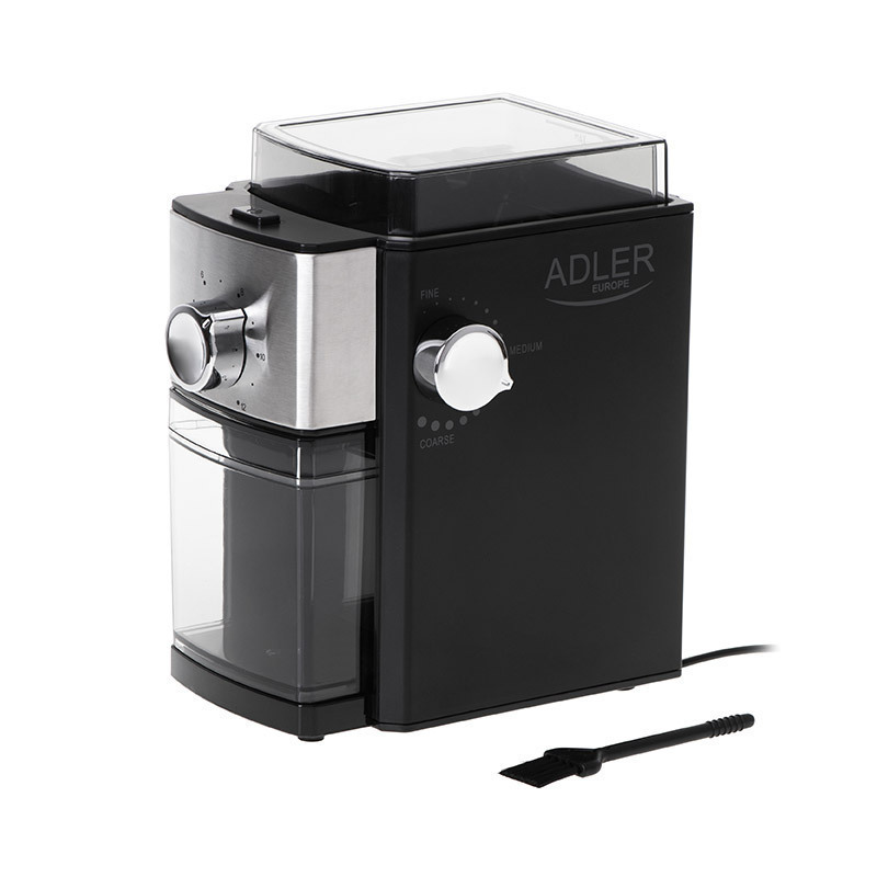 Adler AD-4448 Ηλεκτρικός Μύλος Καφέ 300W με Χωρητικότητα 250gr και 12 Επίπεδα Άλεσης Ασημί - Image 7