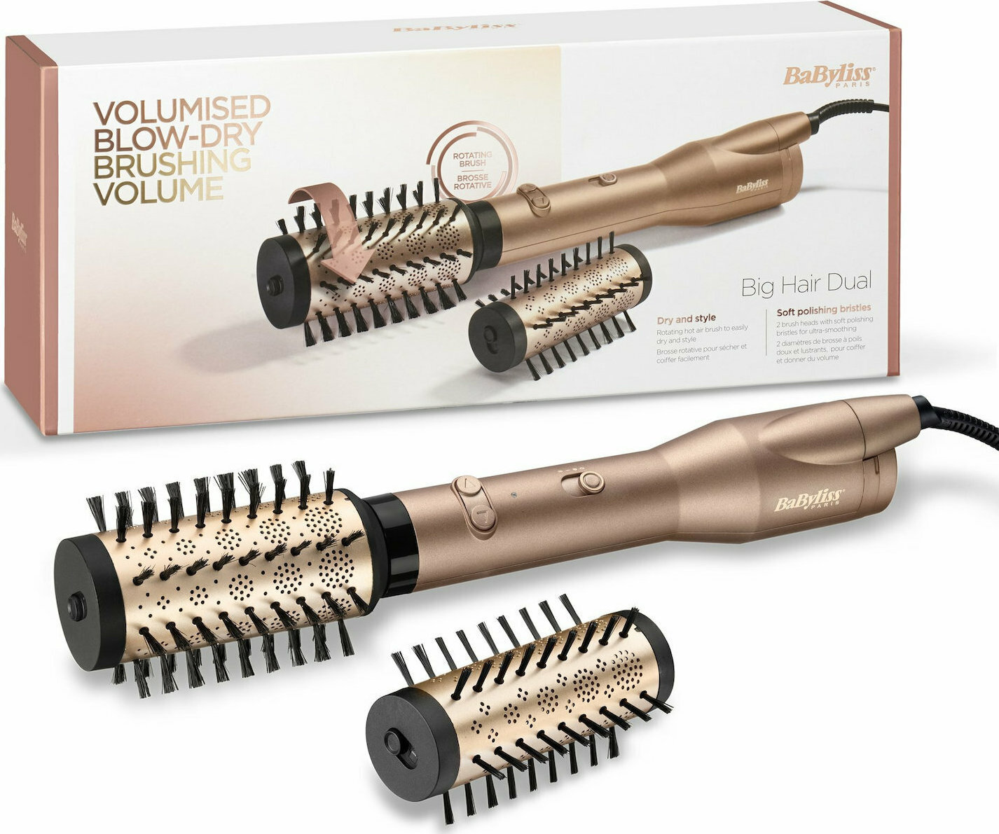 Babyliss Big Hair Dual Κεραμική Ηλεκτρική Βούρτσα με Αέρα & Περιστρεφόμενη Κεφαλή για Ίσιωμα και Μπούκλες 650W 214562 - Image 8