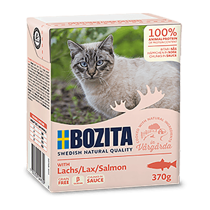 Bozita Feline Υγρή Τροφή για Ενήλικες Γάτες σε Φακελάκι με Σολομό χωρίς Σιτηρά & Γλουτένη 370gr A35-BOZ.64933