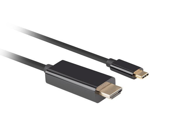 Lanberg HDMI male - USB-C male 1m Μαύρο (CA-CMHD-10CU-0010-BK) - Image 3