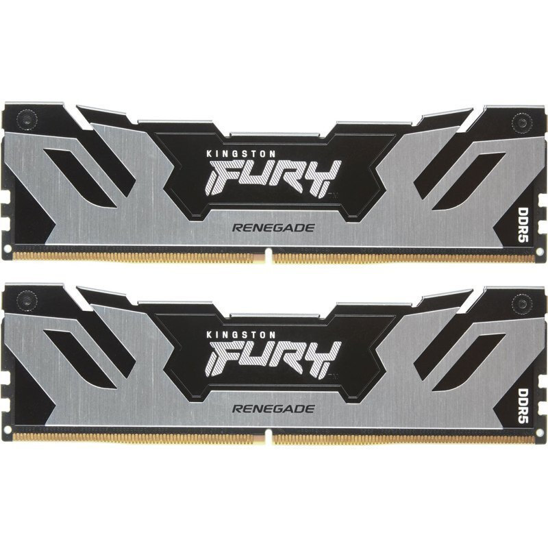 Kingston Fury Renegade Silver DDR5 32GB RAM με 2x16GB Modules και Ταχύτητα 6400 για Desktop KF564C32RSK2/32 - Image 2