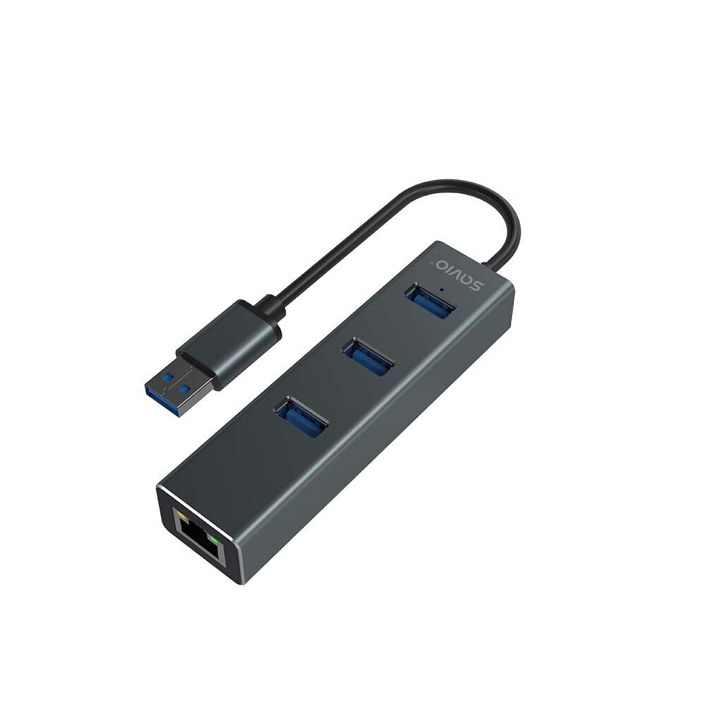 Savio USB 3.1 Hub 3 Θυρών με σύνδεση USB-A Γκρι - Image 2