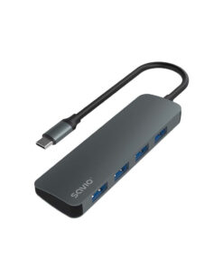 Alternative view of Savio USB 3.1 Hub 4 Θυρών με σύνδεση USB-C Γκρι