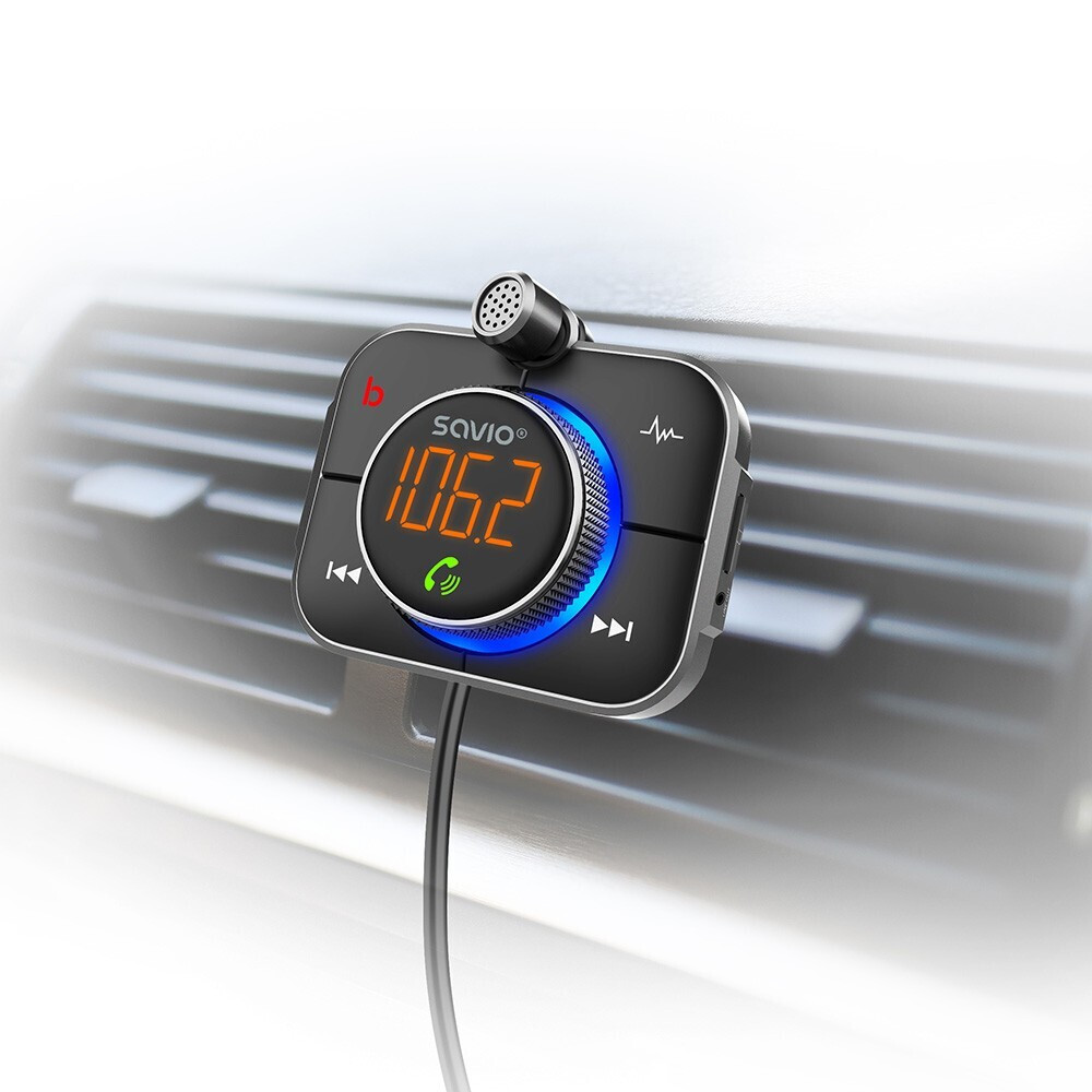 Savio FM Transmitter Αυτοκινήτου TR-14 με AUX / Bluetooth / MicroSD / Type-C / USB - Image 8