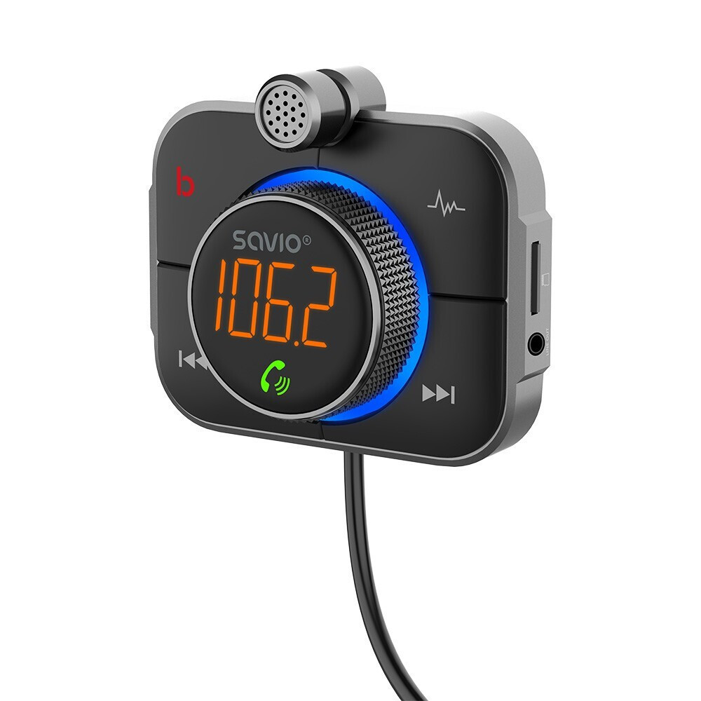 Savio FM Transmitter Αυτοκινήτου TR-14 με AUX / Bluetooth / MicroSD / Type-C / USB - Image 6