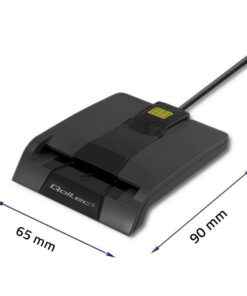 Alternative view of Qoltec Intelligent Smart ID Chip SCR-0634 Card Reader USB 3.2 Type-C για SmartCard
