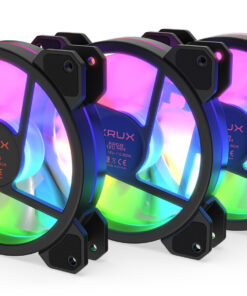 Krux Lunar 120 Case Fan με ARGB Φωτισμό και Σύνδεση 3-Pin 3τμχ