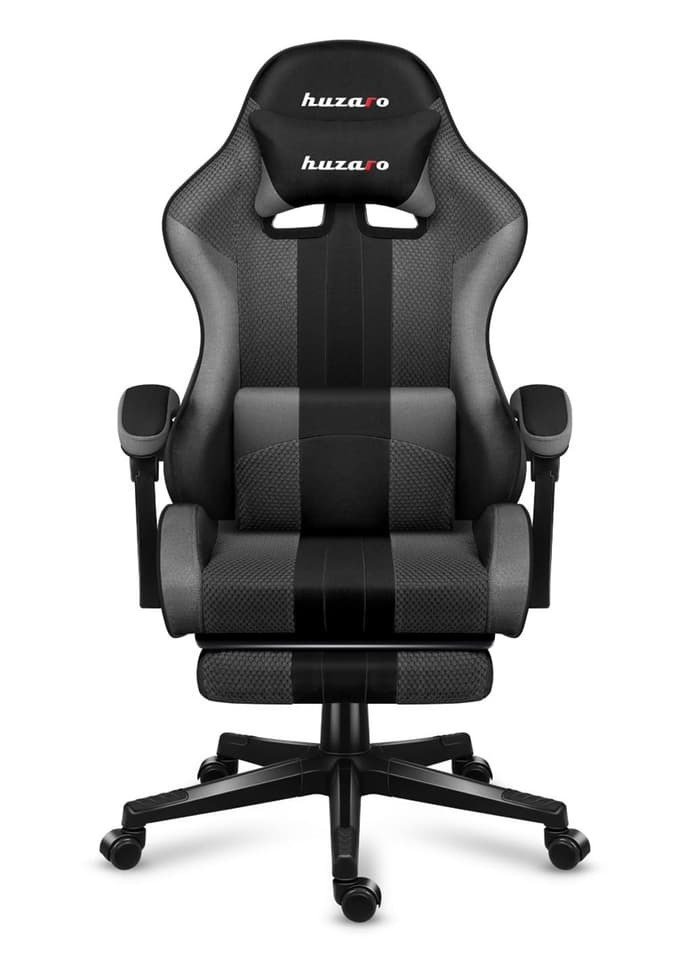 Huzaro Force 4.7 Καρέκλα Gaming Δερματίνης με Υποπόδιο Grey Mesh - Image 2