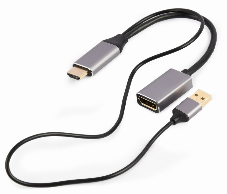 Cablexpert HDMI / USB-A male σε DisplayPort female 1τμχ (A-HDMIM-DPF-02) - Image 2
