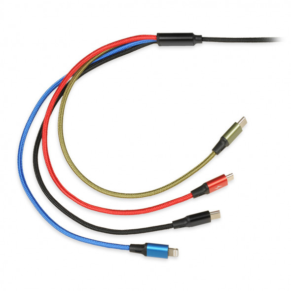 iBox Regular USB to micro USB Cable 2A Πολύχρωμο 1.2m (IKUM4W1CLR) - Image 3