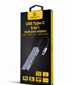 Alternative view of Cablexpert USB-C Docking Station με HDMI 4K PD (A-CM-COMBO5-02)