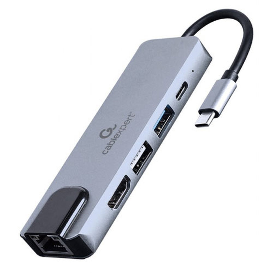 Cablexpert USB-C Docking Station με HDMI 4K PD Ethernet (A-CM-COMBO5-04)