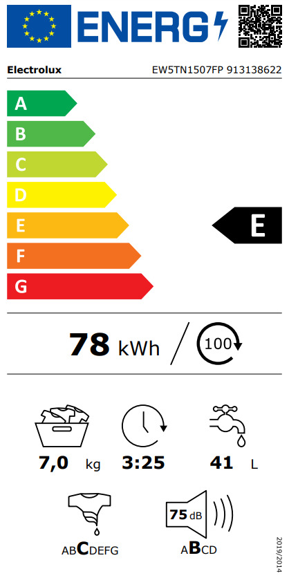 Electrolux Άνω Φόρτωσης 7kg EW5TN1507FP - Image 4