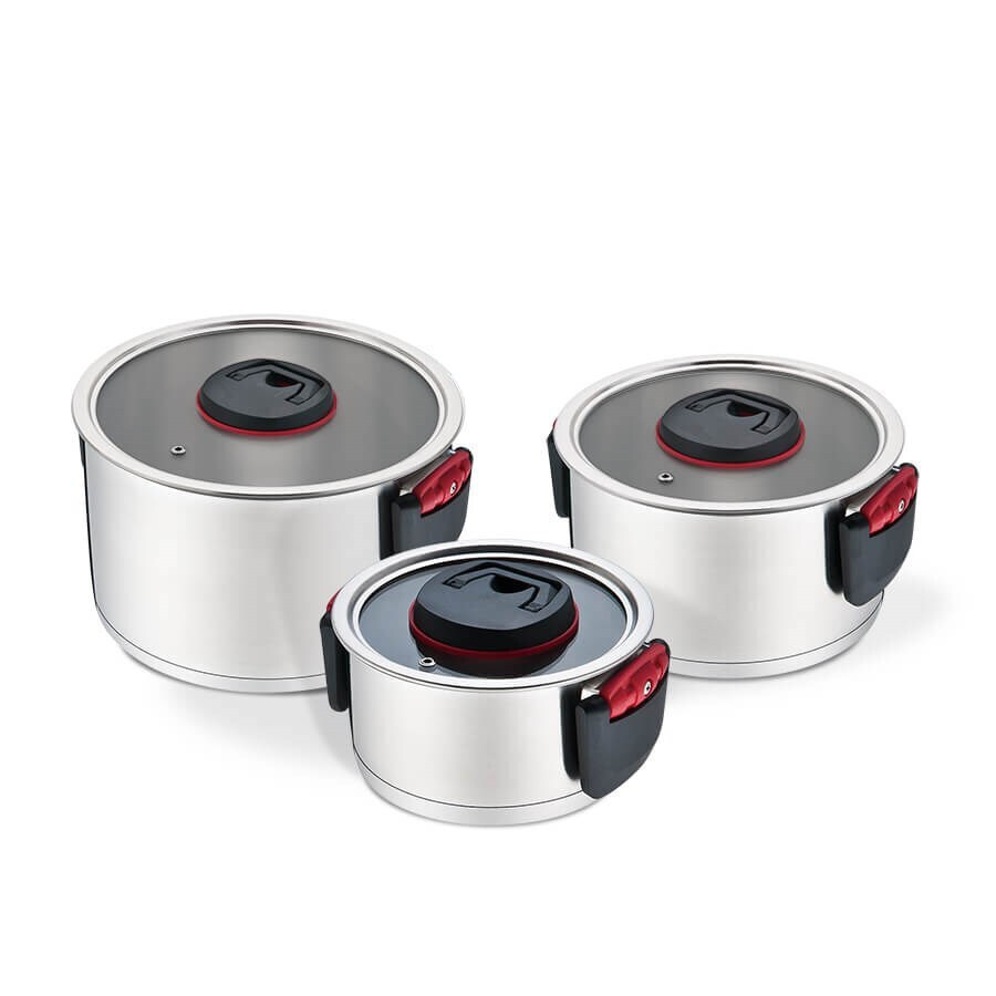Maestro MR-3530-6 Σετ Κατσαρόλες από Ανοξείδωτο Ατσάλι Ασημί MR-3530-6 6τμχ