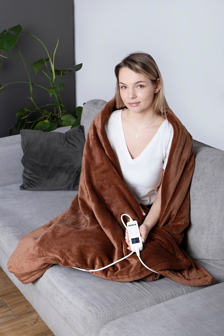 N'Oveen NOVEEN EB655 Ημίδιπλη Ηλεκτρική Κουβέρτα Καφέ 160W - Image 2