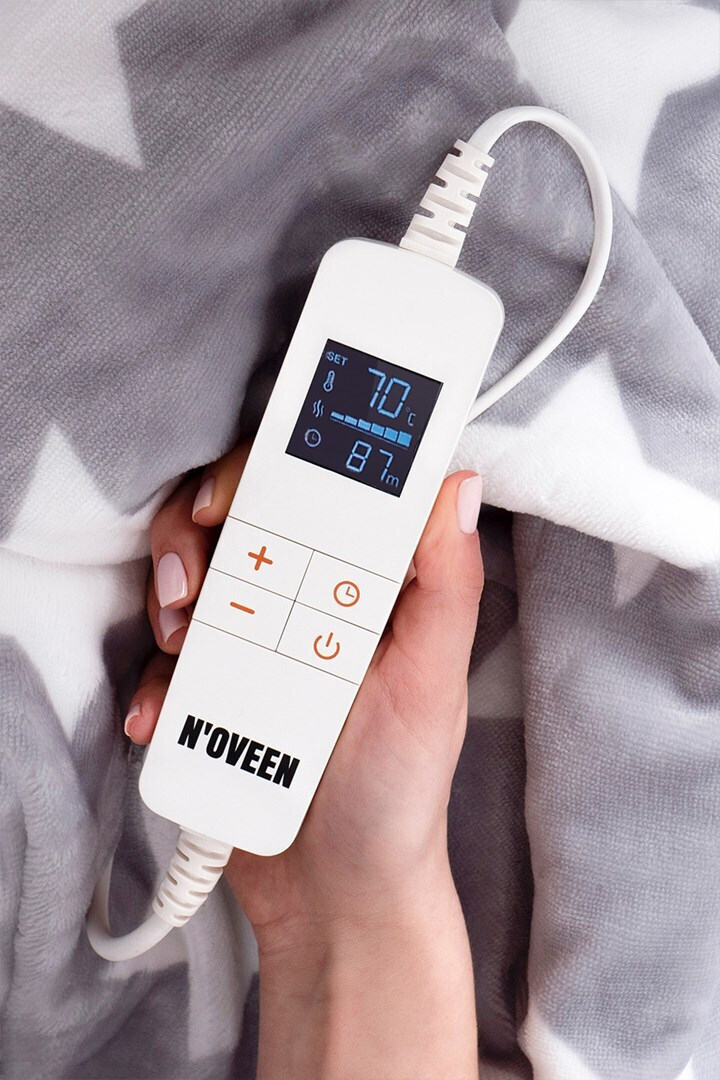 N'Oveen EB651 Ημίδιπλη Ηλεκτρική Κουβέρτα Γκρι 160W - Image 3