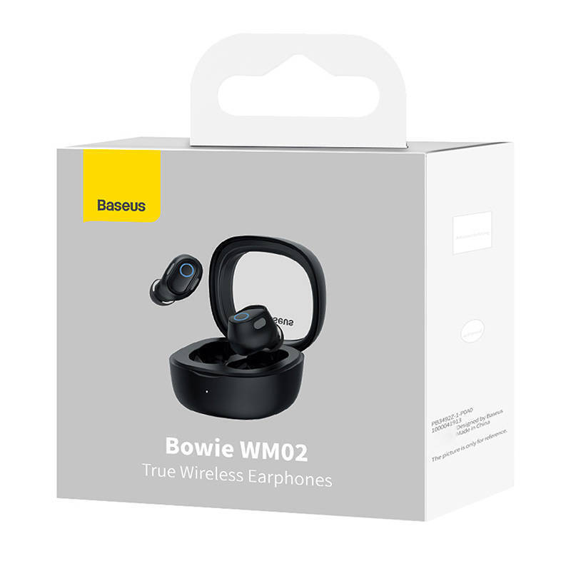 Baseus Bowie WM02 In-ear Bluetooth Handsfree Ακουστικά με Θήκη Φόρτισης Μαύρα - Image 10