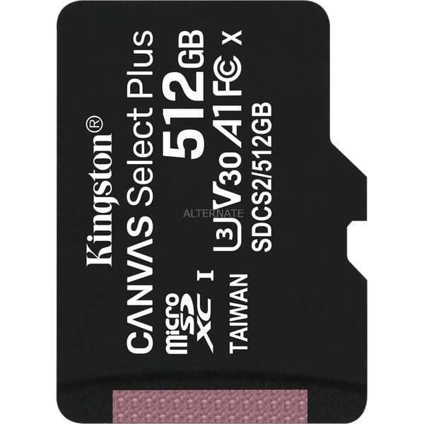 Kingston Canvas Select Plus microSDXC 512GB Class 10 U3 V30 A1 UHS-I - Image 3