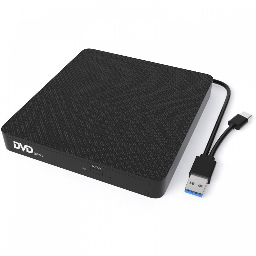 iBox Εξωτερικός Οδηγός Εγγραφής/Ανάγνωσης DVD/CD για Desktop / Laptop Μαύρο IED03
