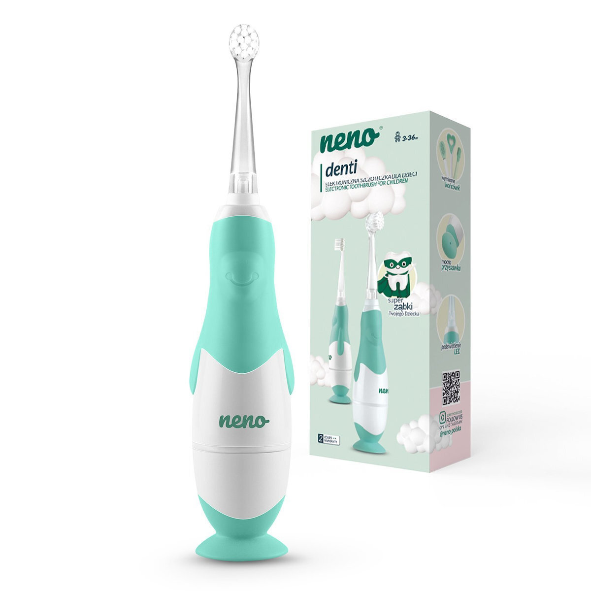 Neno Ηλεκτρική Οδοντόβουρτσα NENO Electric Toothbrush Incl 4 Brushing Heads για 3m+