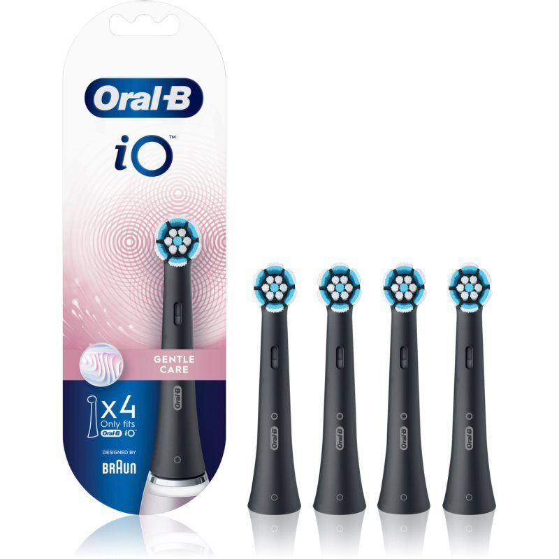 Oral-B iO Gentle Care Ανταλλακτικές Κεφαλές για Ηλεκτρική Οδοντόβουρτσα Black 4τμχ
