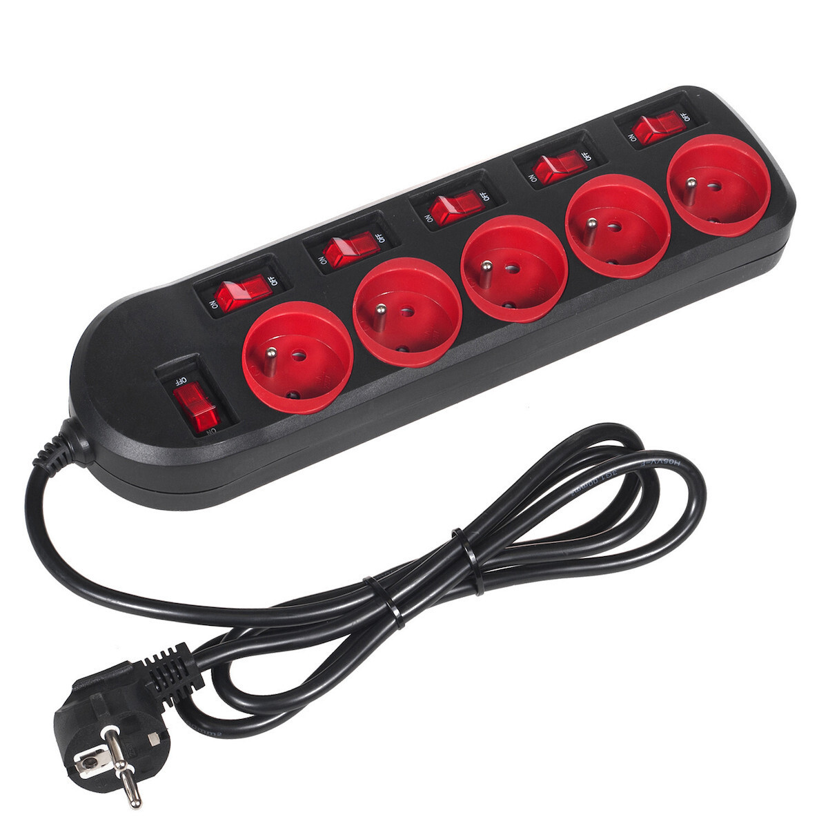 Maclean Energy Πολύπριζο 5 Θέσεων με USB-A, Διακόπτη και Καλώδιο 1.5m - Image 2