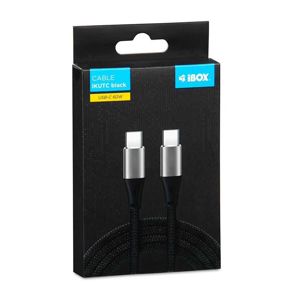 iBox USB 2.0 USB-C male - USB-C 60W 1m (IKUTC1B) - Image 3